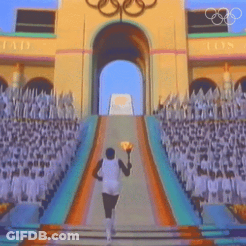 Olympics Torch Bearer Running GIF