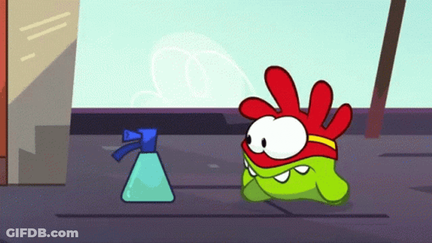 Om Nom Bug Spray GIF