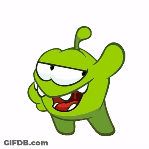 Om Nom Reacts With Blah GIF