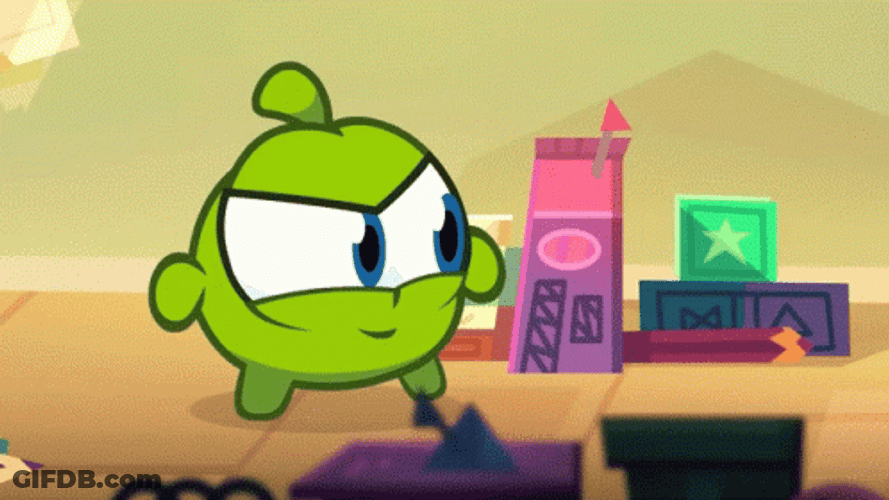Om Nom Sneaking In GIF