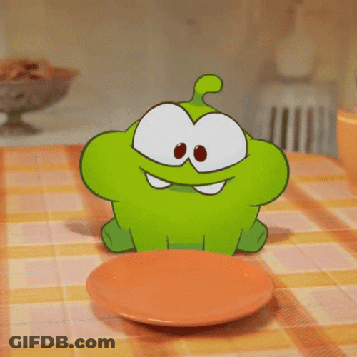 Om Nom Spit Food GIF