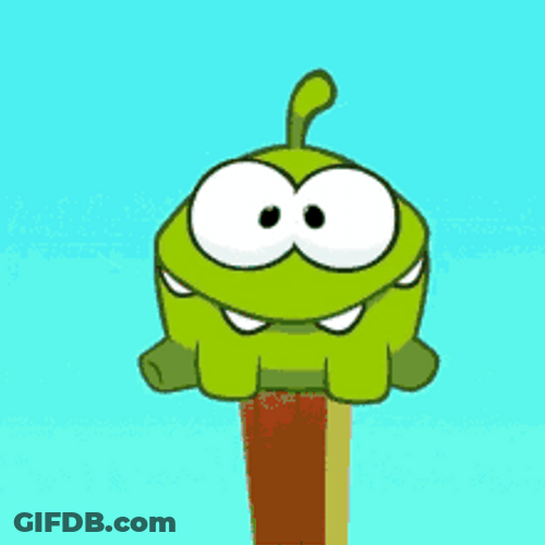 Om Nom Stories Waving GIF