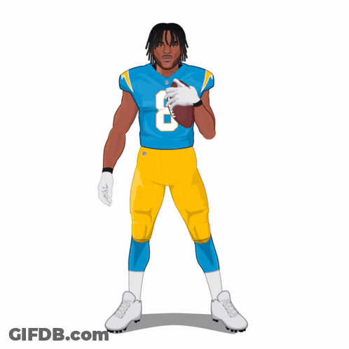 Omar La Chargers Holding Football GIF