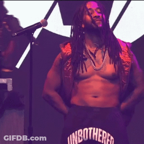 Omarion Flexing Unbothered Muscles GIF