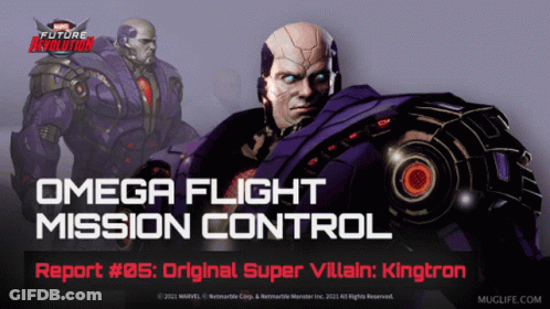 Omega Flight Mission Control Report # 05 Original Super Villain Kingtron From Muglife.com GIF