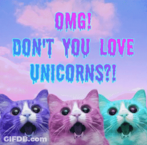 Omg Don't You Love Pink Fluffy Unicorns Dancing On Rainbows GIF