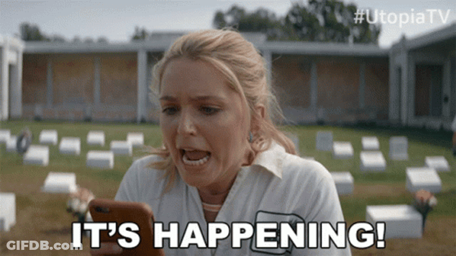 Omg Its Happening Jessica Rothe GIF