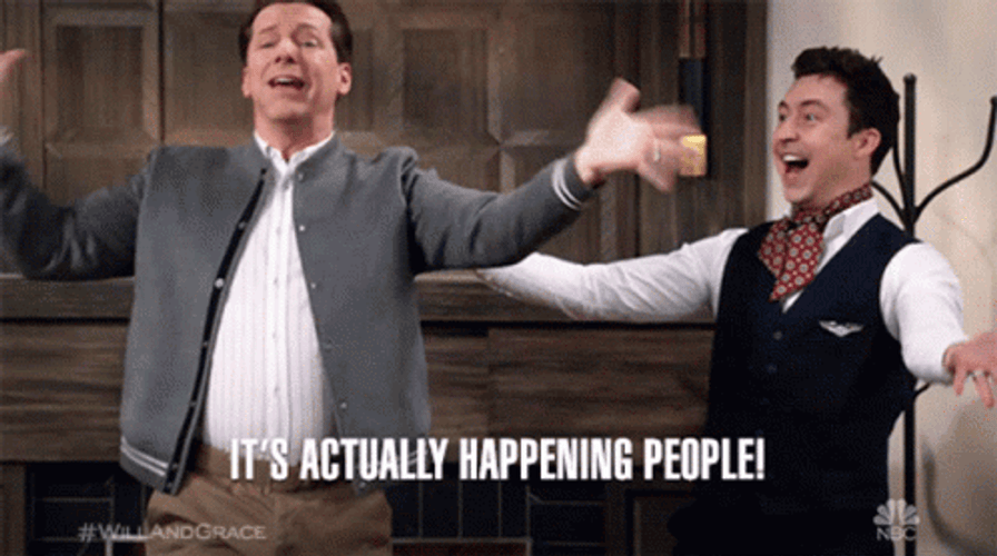 Omg Its Happening People Will Grace Gay GIF