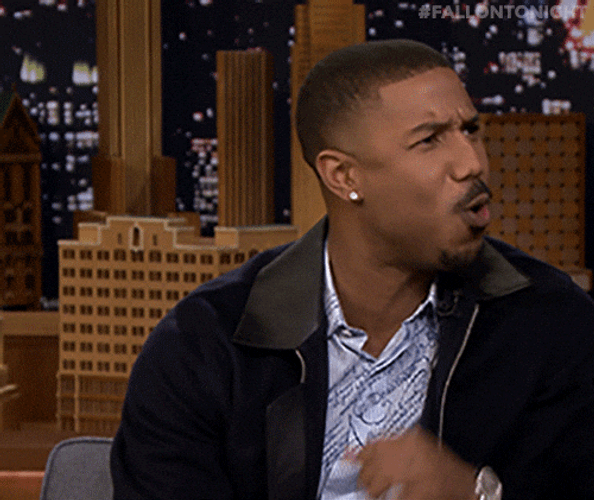 Omg Surprised Michael B Jordan Meme GIF
