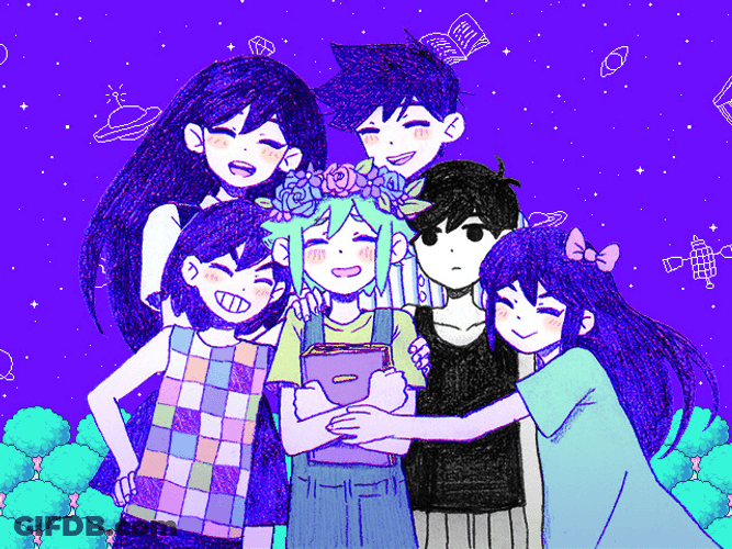 Omori Characters Smiling GIF