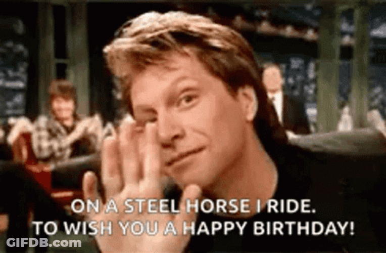 On A Steel Horse I Ride Happy Birthday GIF