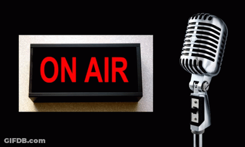 On Air Sign Next To Microphone GIF