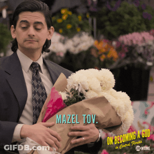 On Becoming A God Mazel Tov GIF
