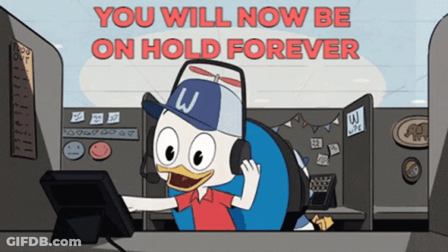 On Hold Forever Ducktales Huey Duck GIF