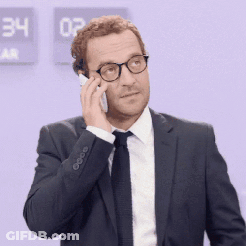 On Hold Man With Eyeglasses GIF