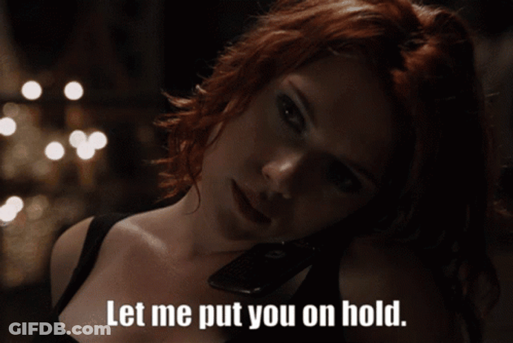 On Hold Marvel The Avengers Black Widow GIF
