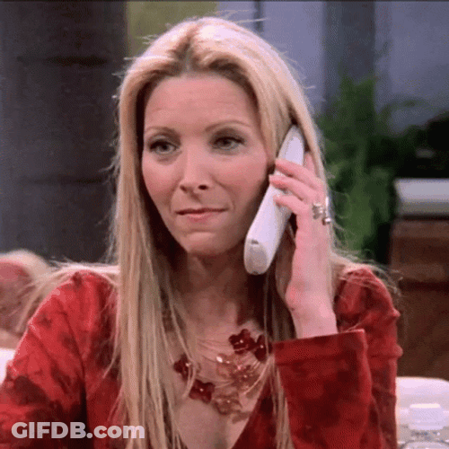 On Hold Phoebe Buffay Waiting GIF