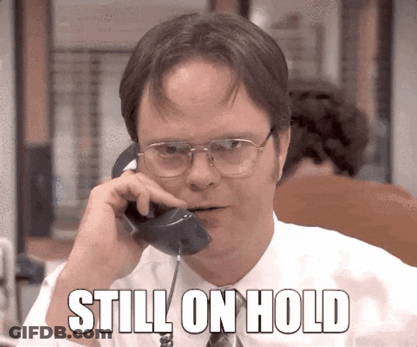 On Hold The Office Dwight Schrute GIF