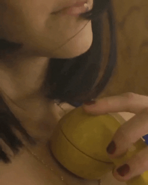 On Hold Woman With Phone On Her Chest GIF