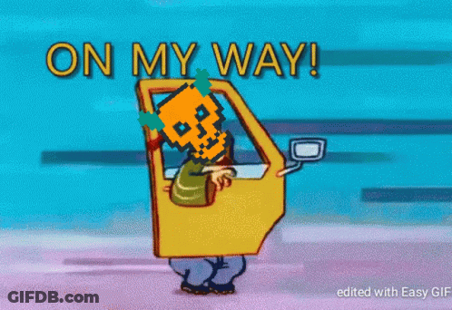 On My Way Cartoon GIF