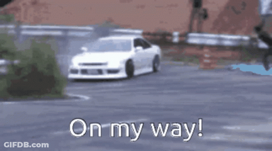On My Way Drifting Car GIF