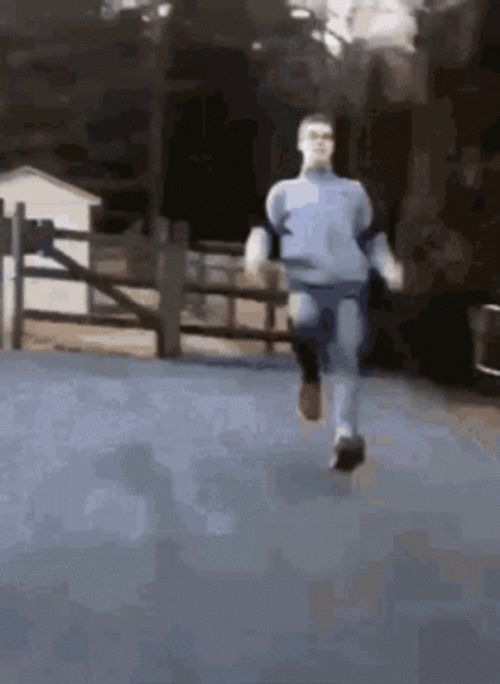On My Way Running Meme Weird GIF