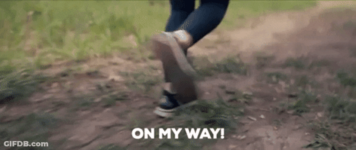 On My Way Running GIF