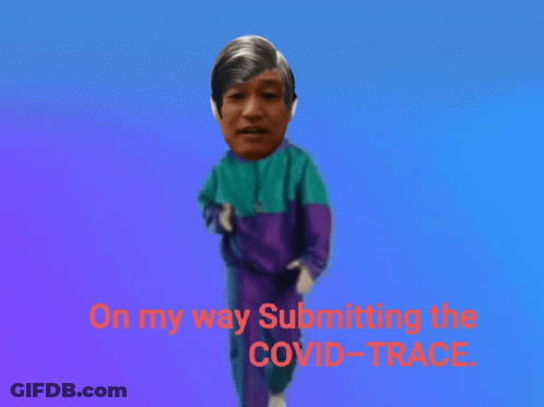 On My Way Submitting The Covid-Trace Blue And Purple Background GIF