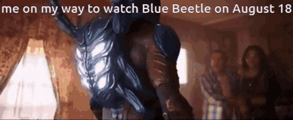 On My Way To Watch Blue Beetle GIF