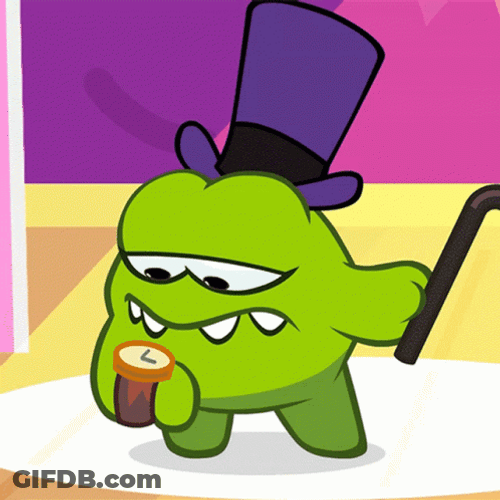 On Nom Ticking Clock GIF