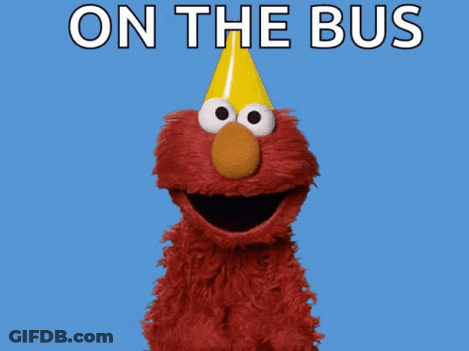 On The Bus Happy Elmo Sesame Street GIF