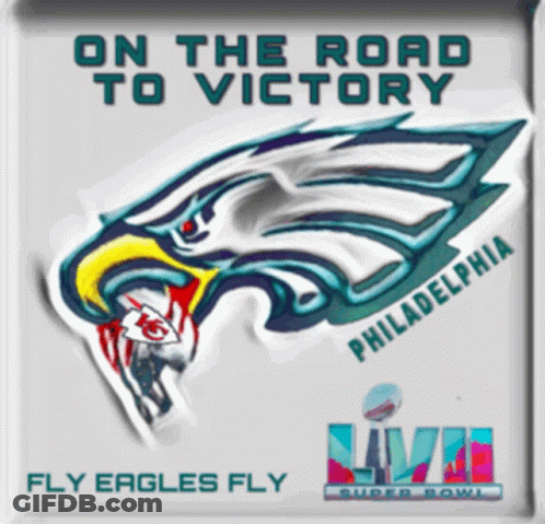 On The Road To Victory Philadelphia Fly Eagles Fly Super Bowl Live GIF