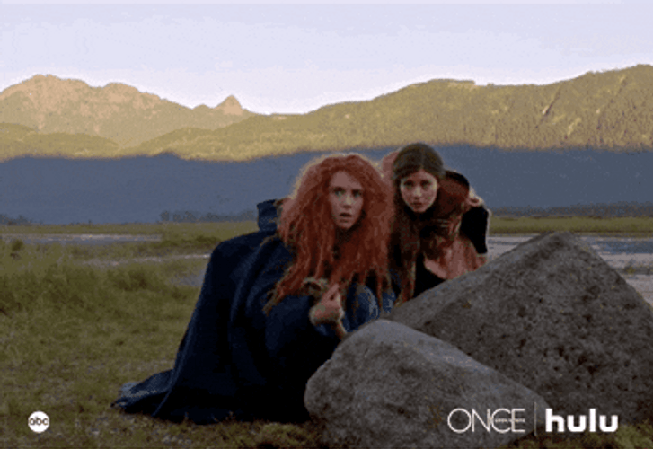 Once Upon A Time Merida Belle Hiding GIF