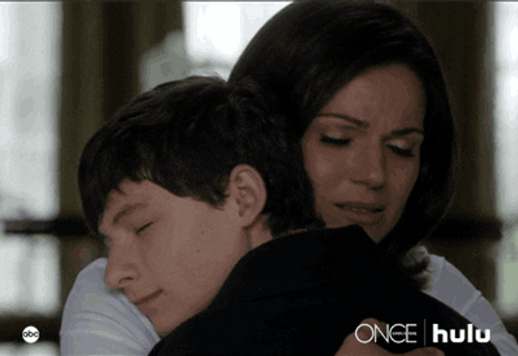 Once Upon A Time Regina Hugging Henry Mills GIF