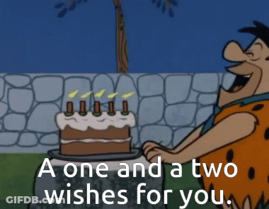 One And A Two Wishes For You Cartoon Cake GIF