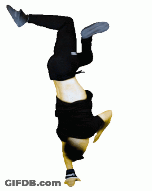 One Arm Handstand And Spin Break Dance GIF
