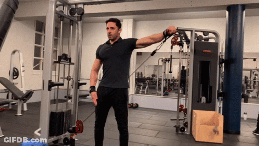 One Arm Lateral Raises GIF