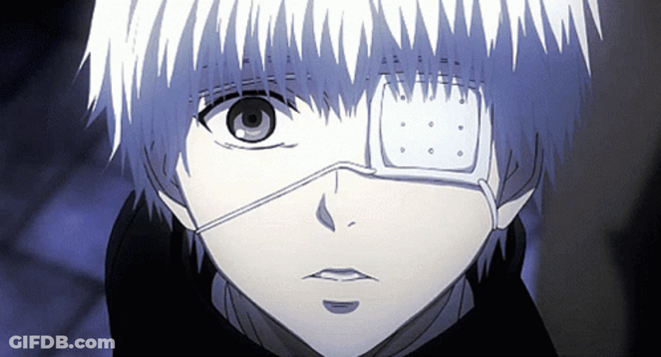One Covered Anime Eyes GIF