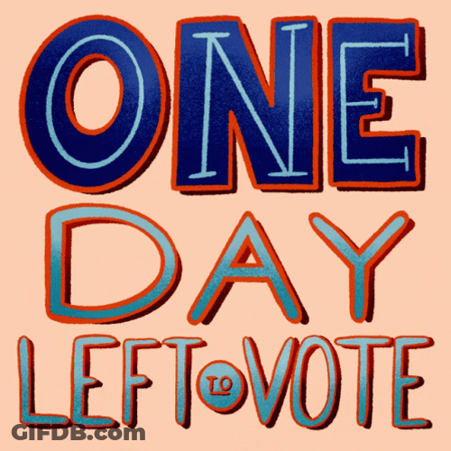 One Day Left To Vote GIF