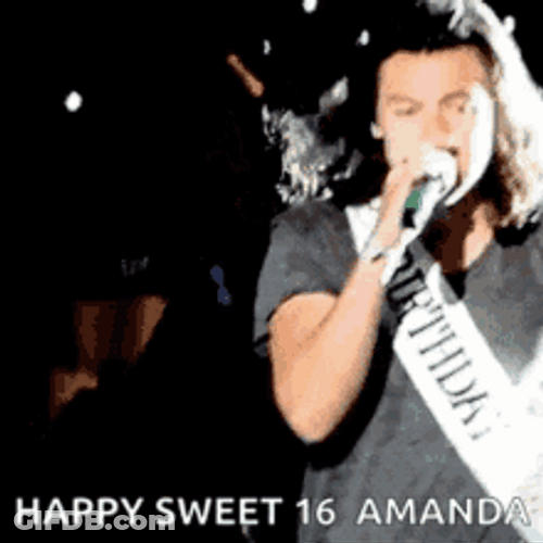 One Direction Harry Styles Happy Birthday Song GIF