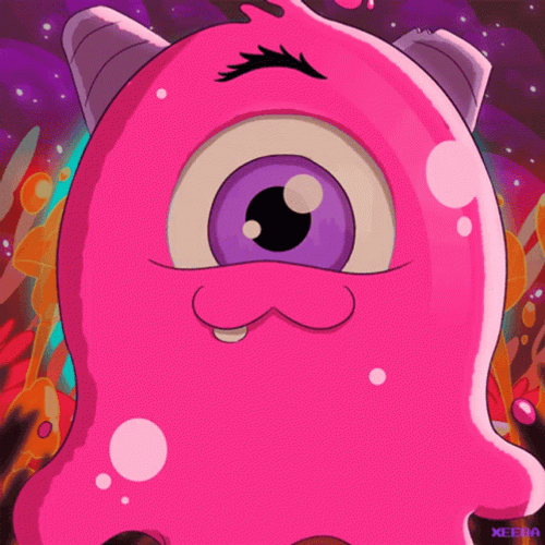 One-Eyed Pink Monster GIF
