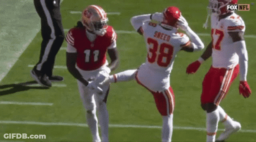 One Foot Brandon Aiyuk Shake GIF