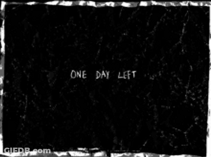 One More Day Left Animated Text Glitch Omori GIF