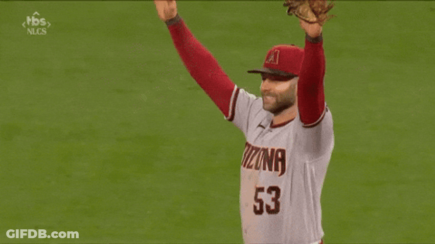 One Of Dbacks Player Happily Jumps GIF