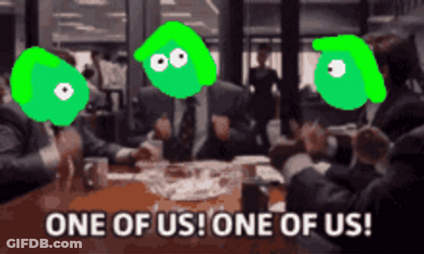 One Of Us Frog Eels Meme GIF