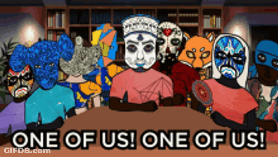 One Of Us Hashmasks Meme GIF