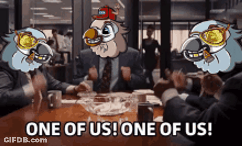 One Of Us Parrots Meme GIF