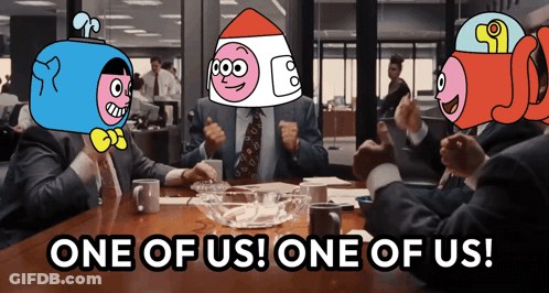 One Of Us Text GIF