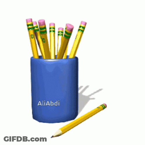 One Pencil Rolling GIF