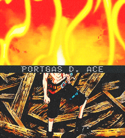 One Piece Ace And Fiery Shadow GIF